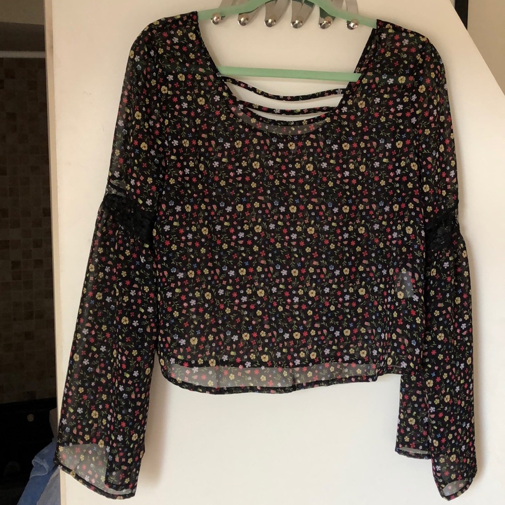 Flowy floral sheer top